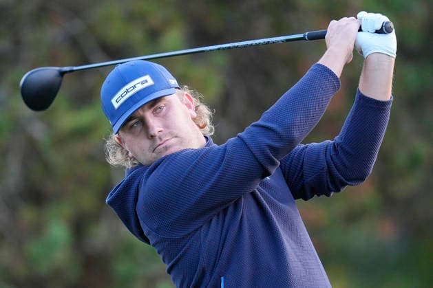 SUTTON COLDFIELD, ENGLAND - AUG 30: Oliver Lindell (FIN) plays from the eighteenth tee during the delayed Round 3 at the 2026 Husqvarna British Masters at The Belfry, Sutton Coalfield on August 30, 2026 in Warwickshire, England The 2026 Husqvarna British Masters