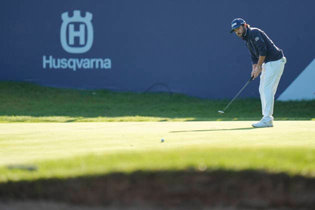 SUTTON COLDFIELD, ENGLAND - AUG 30: Angel Hidalgo (ESP) putts on the eighteenth green during the delayed Round 3 at the 2026 Husqvarna British Masters at The Belfry, Sutton Coalfield on August 30, 2026 in Warwickshire, England The 2026 Husqvarna British Masters