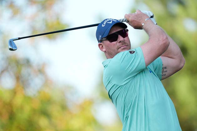 SUTTON COLDFIELD, ENGLAND - AUG 30: Shaun Norris (RSA) plays from the twelfth tee during the delayed Round 3 at the 2026 Husqvarna British Masters at The Belfry, Sutton Coalfield on August 30, 2026 in Warwickshire, England The 2026 Husqvarna British Masters