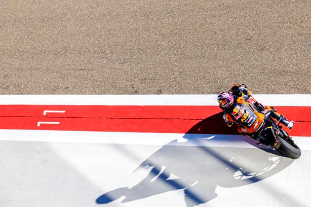 MotoGP Of Aragon - Race Number 23 Red Bull KTM Tech3 rider Enea Bastianini during the warm-up session at the 2026 MotoGP Michelin Grand Prix of Aragon, on August 30, 2026. Alcaniz Aragon Spain  Copyright: xStephenxBlackberryx originalFilename:blackberry-2026moto260830_npP9Q.jpg