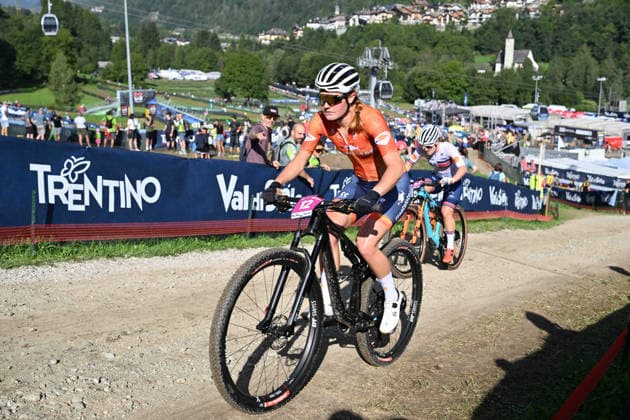 XCO Olympic Cross-Country - Women Under 23 (12) Bioeme Kalis of Netherlands competes during UCI MTB World Championship, WM, Weltmeisterschaft - Val di Sole 2026 - XCO Olympic Cross-Country - Women Under 23 category race on August 30, 2026 Val di Sole, Trento Italy. Commezzadura Trentino Italy  Copyright: xRobertoxTommasinix originalFilename:tommasini-ucimtbwo260830_np09e.jpg