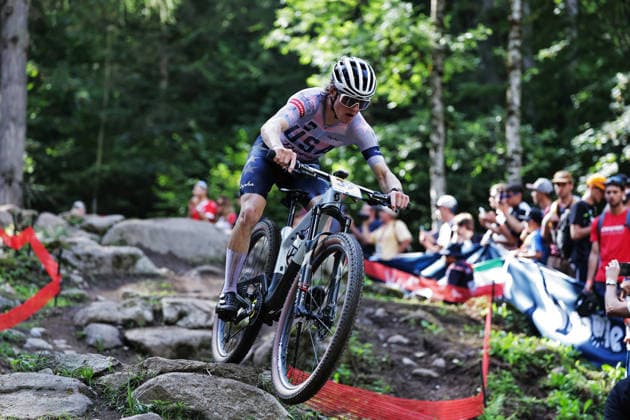 2026 UCI Mountain Bike World Championships Picture by Alex Whitehead SWpix.com - 30 08 2026 - Cycling - 2026 UCI Mountain Bike World Championships - Val di Sole, Trentino, Italy - Cross-country Olympic (XCO) - Men Under-23 (U23) - Nicholas Konecny (USA) Copyright: x xSWpix.comx(t axPhotographyxHubxLtd)xAlexxWhitehead SWpix.comx SWP-3030-21352
