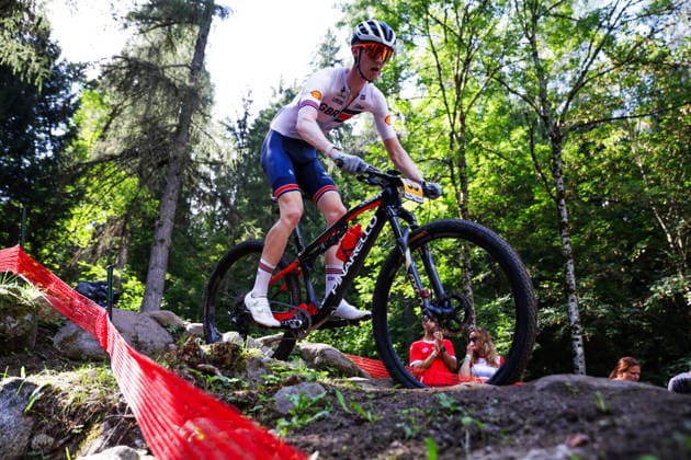2026 UCI Mountain Bike World Championships Picture by Ed Sykes SWpix.com - 30 08 2026 - Cycling - 2026 UCI Mountain Bike World Championships - Val di Sole, Trentino, Italy - Cross-country Olympic (XCO) - Men Under-23 (U23) - Max Standen (Great Britain) Copyright: x xSWpix.comx(t axPhotographyxHubxLtd)xEdxSykes SWpix.comx SWP-3030-21361