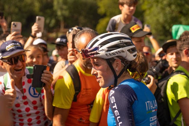 IPA87930354 - Valentina Corvi (ITA) during the Women’s Under-23 Cross-Country Olympic race at the Val di Sole UCI Mountain Bike World Championships—DHI race at Val di Sole Downhill—on August 30, 2026.  Copyright: xFabioxAverna IPAxSportx xx 87930354
