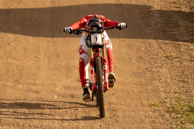IPA87930360 - Goldstone Jackson (CAN) during the Men s Elite Downhill race at the Val di Sole UCI Mountain Bike World Championships—DHI race at Val di Sole Downhill—on August 29, 2026.  Copyright: xFabioxAverna IPAxSportx xx 87930360