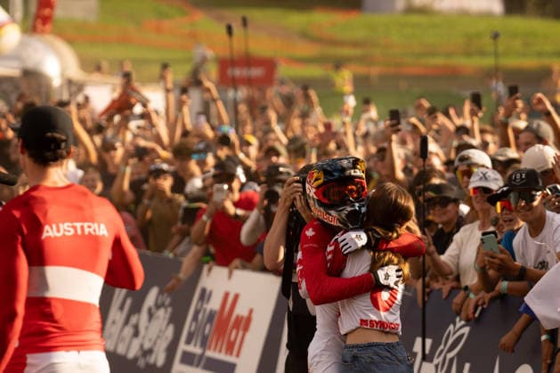 IPA87930374 - Goldstone Jackson (CAN) during the Elite Men s Downhill race at the Val di Sole UCI Mountain Bike World Championships—the DHI race at Val di Sole Downhill—on August 29, 2026.  Copyright: xFabioxAverna IPAxSportx xx 87930374