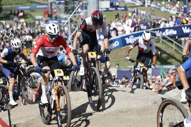 August 30, 2026, Daolasa di Commezzadura, Val di Sole Bikeland, 2026 UCI MTB World Championships Men’s U23 XCO (Cross Country Olympic) Nicolas Halter 6 SUI and Khalid Sidahmed 13 SUI Daolasa di Commezzadura Val di Sole Bikeland Trento, Italy Copyright: xJustPictures.ch FrancescoxMinghettix jp-en-FrMi-_NG_0058