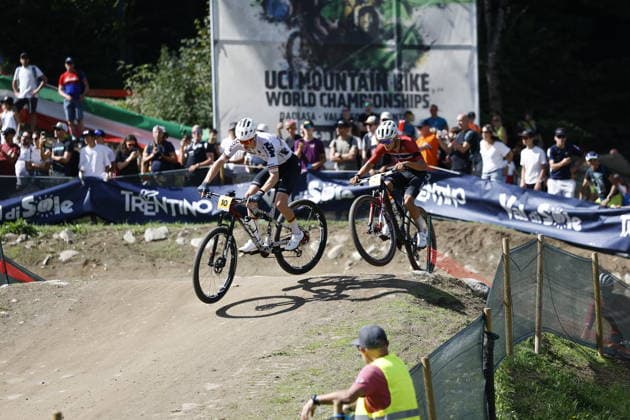August 30, 2026, Daolasa di Commezzadura, Val di Sole Bikeland, 2026 UCI MTB World Championships Men’s U23 XCO (Cross Country Olympic) Benjamin Kruger 10 GER and Sivert Ekroll 7 NOR Daolasa di Commezzadura Val di Sole Bikeland Trento, Italy Copyright: xJustPictures.ch FrancescoxMinghettix jp-en-FrMi-_NG_0083