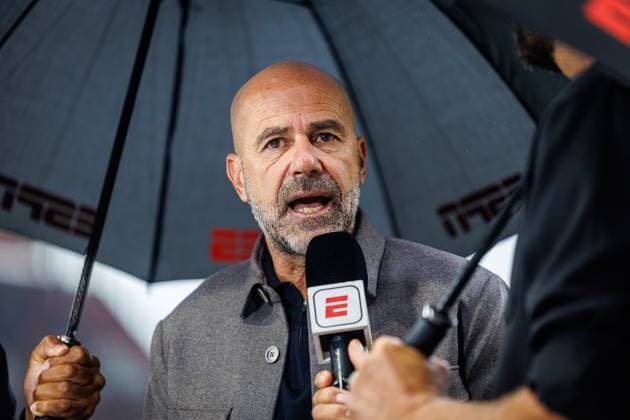 UTRECHT , 30-08-2026 , Stadion Galgenwaard , Season 2026 2027 , Dutch Eredivisie football , match between FC Utrecht and PSV Eindhoven , picture shows PSV head coach Peter Bosz Utrecht - PSV  x206238681x Copyright: