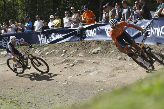 August 30, 2026, Daolasa di Commezzadura, Val di Sole Bikeland, 2026 UCI MTB World Championships Men’s U23 XCO Cross Country Olympic: Rens Teunissen Van Manen (4, NED) and Alix Andre Gallis (11, FRA), Daolasa di Commezzadura, Val di Sole Bikeland, Trento, Italy Copyright: xJustPictures.ch FrancescoxMinghettix jp-en-FrMi-_NG_0245
