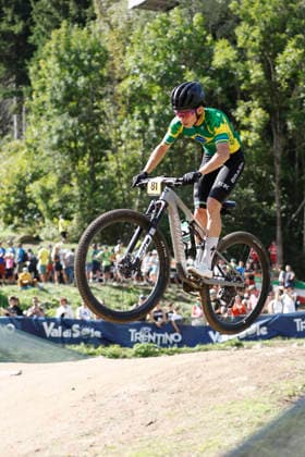 August 30, 2026, Daolasa di Commezzadura, Val di Sole Bikeland, 2026 UCI MTB World Championship Men U23 XCO (cross country, Olympic) Gustavo De Souza Nogueira 81 BRA Daolasa di Commezzadura Val di Sole Bikeland Trento, Italy Copyright: xJustPictures.ch FrancescoxMinghettix jp-en-FrMi-_NG_0300