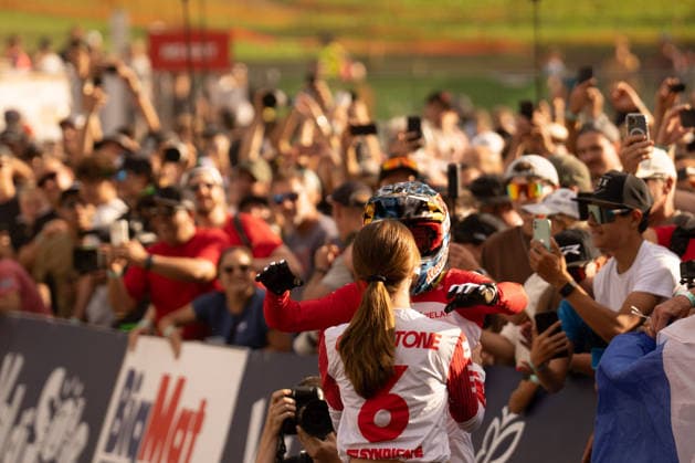 IPA87930574 - Goldstone Jackson (CAN) during the Men s Elite Downhill race at the Val di Sole UCI Mountain Bike World Championships—the DHI race at Val di Sole Downhill—on August 29, 2026.  Copyright: xFabioxAverna IPAxSportx xx 87930574
