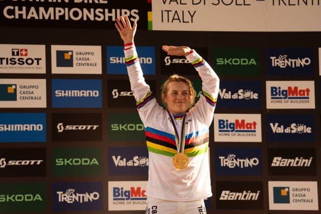 IPA87930616 - Valentina HOLL during the Downhill Elite Women s race at the Val di Sole UCI Mountain Bike World Championships—the DHI race at Val di Sole Downhill—on August 29, 2026.  Copyright: xFabioxAverna IPAxSportx xx 87930616