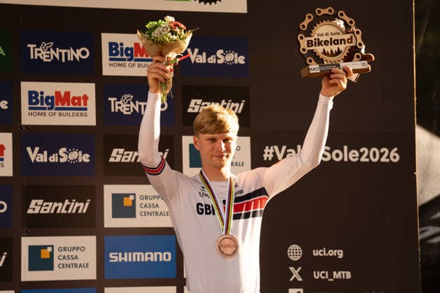 IPA87930626 - Williams Jordan (GBR) during the Elite Men s Downhill race at the Val di Sole UCI Mountain Bike World Championships—the DHI race at Val di Sole Downhill—on August 29, 2026.  Copyright: xFabioxAverna IPAxSportx xx 87930626
