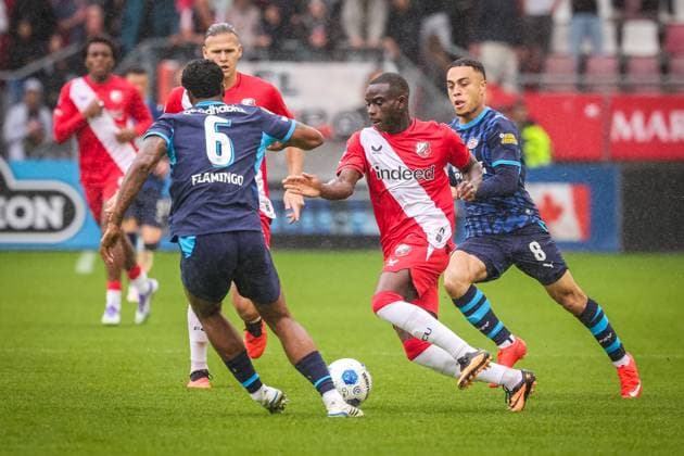 UTRECHT , 30-08-2026 , Stadion Galgenwaard , Season 2026 2027 , Dutch Eredivisie football , match between FC Utrecht and PSV Eindhoven , picture shows FC Utrecht player Yoann Cathline Utrecht - PSV  x206239712x Copyright: