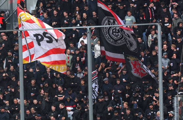 UTRECHT PSV fans during the Vriendenloterij Eredivisie match between Peter Lous at Stadion Galgenwaard on August 30, 2026, in Utrecht, the Netherlands PETER LOUS EYE4IMAGES DeFodi Images