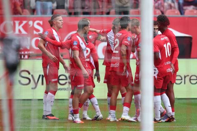 UTRECHT , 30-08-2026 , Stadion Galgenwaard , Season 2026 2027 , Dutch Eredivisie football , match between FC Utrecht and PSV Eindhoven , picture shows FC Utrecht player Artem Stepanov scores the 1-0 Utrecht - PSV  x206239759x Copyright: