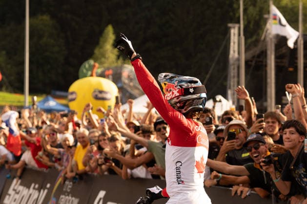 CYCLING - MTB - Mountain Biking - UCI MTB World Championships Photo by IPA ABACAPRESS.COM87930362 - Goldstone Jackson (CAN) during the Men s Elite Downhill race at the Val di Sole UCI Mountain Bike World Championships—the DHI race at Val di Sole Downhill—on August 29, 2026. Val di Sole Italy  Copyright: xIPAxSport ABACAx