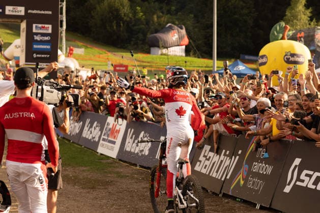CYCLING - MTB - Mountain Bike - UCI MTB World Championships Photo by IPA ABACAPRESS.COM87930363 - Goldstone Jackson (CAN) during the Men s Elite Downhill race at the Val di Sole UCI Mountain Bike World Championships—DHI race at Val di Sole Downhill—on August 29, 2026. Val di Sole Italy  Copyright: xIPAxSport ABACAx