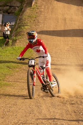 CYCLING - MTB - Mountain Biking - UCI MTB World Championships Photo by IPA ABACAPRESS.COM87930381 - Goldstone Jackson (CAN) during the Men s Elite Downhill race at the Val di Sole UCI Mountain Bike World Championships—the DHI race at Val di Sole Downhill—on August 29, 2026. Val di Sole Italy  Copyright: xIPAxSport ABACAx