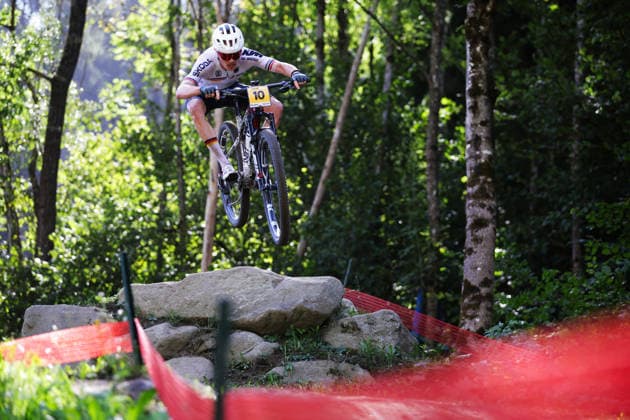 2026 UCI Mountain Bike World Championships Picture by Ed Sykes SWpix.com - 30 08 2026 - Cycling - 2026 UCI Mountain Bike World Championships - Val di Sole, Trentino, Italy - Cross-country Olympic (XCO) - Men Under-23 (U23) - Benjamin Kruger (Germany) Copyright: x xSWpix.comx(t axPhotographyxHubxLtd)xEdxSykes SWpix.comx SWP-3030-21423
