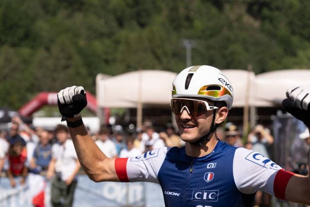 IPA87931807 - 08 Nael Rouffiac of France (FRA) in the Men’s Under-23 category during the Men’s Under-23 Cross-Country Olympic race at the Val di Sole UCI Mountain Bike World Championships—DHI race at Val di Sole Downhill—on August 30, 2026.  Copyright: xFabioxAverna IPAxSportx xx 87931807
