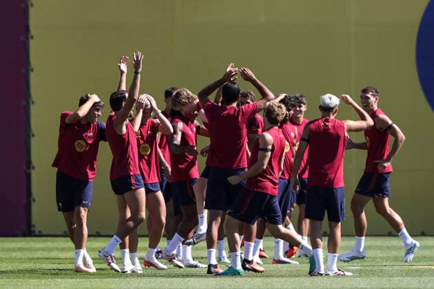 August 30, 2026, Sant Joan Despi, Barcelona, Spain: Players of FC Barcelona, Barca during the training day of FC Barcelona ahead the Spanish League, Laliga EA Sports, football match against Rayo Vallecano at Ciudad Esportiva Joan Gamper on August 30, 2026 in Sant Joan Despi, Barcelona, Spain. Sant Joan Despi Spain - ZUMAa181 20260830_zaa_a181_004 Copyright: xJavierxBorregox