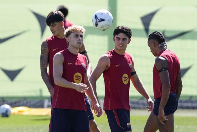 August 30, 2026, Sant Joan Despi, Barcelona, Spain: Fermin Lopez and Xavi Espart during the training day of FC Barcelona, Barca ahead the Spanish League, Laliga EA Sports, football match against Rayo Vallecano at Ciudad Esportiva Joan Gamper on August 30, 2026 in Sant Joan Despi, Barcelona, Spain. FC Barcelona Training And press conference, PK, Pressekonferenz - LaLiga EA Sports - ZUMAa181 20260830_zaa_a181_014 Copyright: xJavierxBorregox