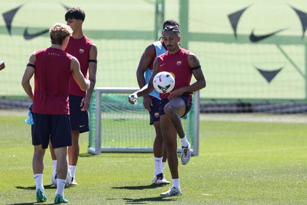 August 30, 2026, Sant Joan Despi, Barcelona, Spain: Raphinha during the training day of FC Barcelona, Barca ahead the Spanish League, Laliga EA Sports, football match against Rayo Vallecano at Ciudad Esportiva Joan Gamper on August 30, 2026 in Sant Joan Despi, Barcelona, Spain. FC Barcelona Training And press conference, PK, Pressekonferenz - LaLiga EA Sports - ZUMAa181 20260830_zaa_a181_015 Copyright: xJavierxBorregox