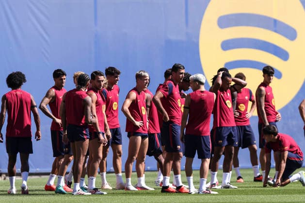 August 30, 2026, Sant Joan Despi, Barcelona, Spain: Players of FC Barcelona, Barca during the training day of FC Barcelona ahead the Spanish League, Laliga EA Sports, football match against Rayo Vallecano at Ciudad Esportiva Joan Gamper on August 30, 2026 in Sant Joan Despi, Barcelona, Spain. FC Barcelona Training And press conference, PK, Pressekonferenz - LaLiga EA Sports - ZUMAa181 20260830_zaa_a181_028 Copyright: xJavierxBorregox