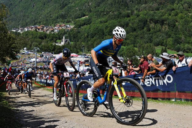 2026 UCI Mountain Bike World Championships Picture by Alex Whitehead SWpix.com - 30 08 2026 - Cycling - 2026 UCI Mountain Bike World Championships - Val di Sole, Trentino, Italy - Cross-country Olympic (XCO) - Women Elite - Jenny Rissveds (Sweden) Copyright: x xSWpix.comx(t axPhotographyxHubxLtd)xAlexxWhitehead SWpix.comx SWP-3030-21438