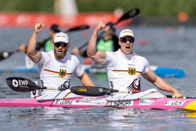 ICF Canoe Sprint and Paracanoe World Championships Jacob Schopf ,Max Lemke during K2 Men 500m - Final A at the ICF Canoe Sprint and Paracanoe World Championships 2026 in Poznan,Poland on August 30, 2026 Poznan Poland  Copyright: xAndrzejxIwanczukx originalFilename:iwanczuk-icfcanoe260830_npIGe.jpg
