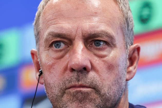 August 30, 2026, Sant Joan Despi, Barcelona, Spain: Hansi Flick, head coach of FC Barcelona, Barca attends his press conference, PK, Pressekonferenz during the training day of FC Barcelona ahead the Spanish League, LaLiga EA Sports, football match against Rayo Vallecano at Ciudad Esportiva Joan Gamper on August 30, 2026 in Sant Joan Despi, Barcelona, Spain. FC Barcelona Training And Press Conference - LaLiga EA Sports - ZUMAa181 20260830_zaa_a181_035 Copyright: xJavierxBorregox