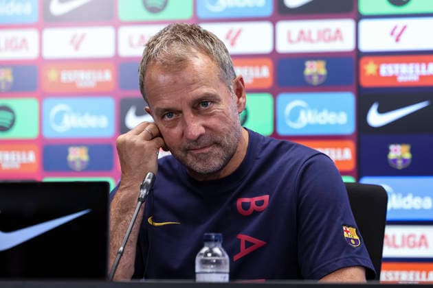 Football, Spain, FC Barcelona, press conference with Hansi Flick