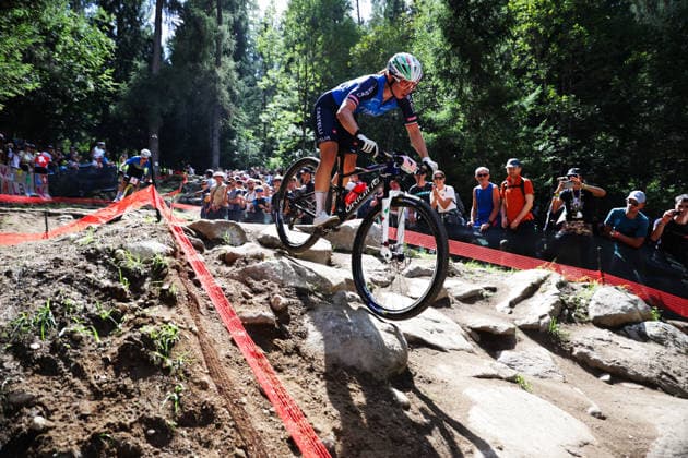 2026 UCI Mountain Bike World Championships Picture by Ed Sykes SWpix.com - 30 08 2026 - Cycling - 2026 UCI Mountain Bike World Championships - Val di Sole, Trentino, Italy - Cross-country Olympic (XCO) - Women Elite - Martina Berta (Italy) Copyright: x xSWpix.comx(t axPhotographyxHubxLtd)xEdxSykes SWpix.comx SWP-3030-21463