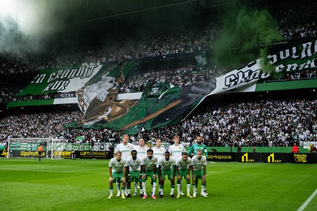 260830 Hammarby s starting lineup for the Allsvenskan soccer match between AIK and Hammarby on August 30, 2026, in Stockholm  Copyright: JESPERxZERMAN BB260830JZ010