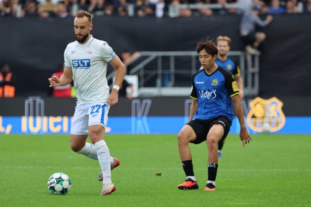 August 30, 2026, Soccer, Men s, 3rd League, 2026–2027 Season, 1 FC Saarbrücken vs. FC Hansa Rostock, David Kopacz (Hansa Rostock), Seung Joon Lee (1 FC Saarbrücken), Saarbrücken, Ludwigsparkstadion, Saarland, Germany, DEU Copyright: xSebastianxBachx
