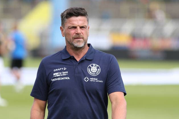 Soccer, Northeast Regional League: 1 FC Lok Leipzig vs. FC Erzgebirge Aue, August 30, 2026; Head Coach Torsten Ziegner; Lok Leipzig Soccer, Northeast Regional League, 2026–2027 Season, Matchday 7: 1 FC Lok Leipzig vs. FC Erzgebirge Aue on August 30, 2026, at Bruno Plache Stadium, Leipzig Copyright: xBEAUTIFULxSPORTS JanxKaeferx