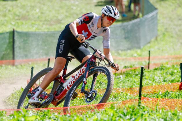 TRENTO, ITALY, AUGUST 30 Alessandra Keller of Switzerland in action during the UCI Mountain Bike World Championships—Women s Elite Cross-Country—at Val di Sole on August 30, 2026, in Trento, Italy; Trento, Val di Sole, Trento, Italy Copyright: xJustPictures.ch FrancescoxMinghettix jp-en-EuSpIm-JP6_FRM_UCIWC_GRLXCO_30Aug_000243