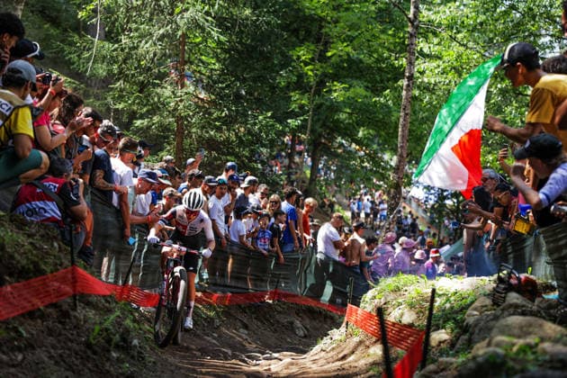 2026 UCI Mountain Bike World Championships Picture by Alex Whitehead SWpix.com - 30 08 2026 - Cycling - 2026 UCI Mountain Bike World Championships - Val di Sole, Trentino, Italy - Cross-country Olympic (XCO) - Women Elite - Sina Frei (Switzerland) Copyright: x xSWpix.comx(t axPhotographyxHubxLtd)xAlexxWhitehead SWpix.comx SWP-3030-21480