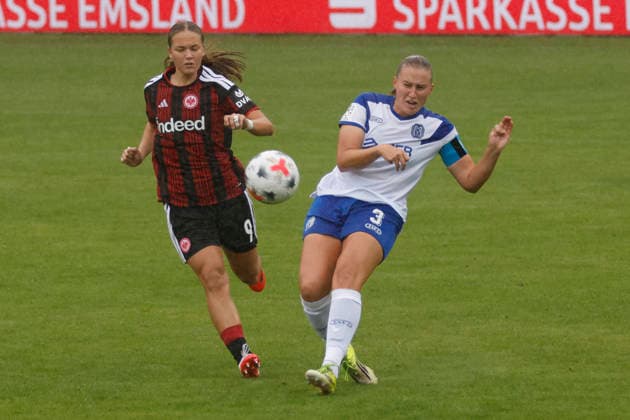 30.08.2026, Hänsch-Arena, Meppen, GER, 2. Bundesliga, Frauen: SV Meppen vs Eintracht Frankfurt II, Nina Rolfes (SV Meppen 3) DFL REGULATIONS PROHIBIT ANY USE OF PHOTOGRAPHS AS IMAGE SEQUENCES AND OR QUASI-VIDEO. Meppen Niedersachsen Hänsch-Arena *** August 30, 2026, Hänsch Arena, Meppen, GER, 2. Bundesliga, Women: SV Meppen vs. Eintracht Frankfurt II, Nina Rolfes, SV Meppen 3. DFL regulations prohibit any use of photographs as image sequences and or quasi-video. Meppen, Lower Saxony, Hänsch Arena