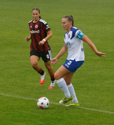 August 30, 2026, Hänsch Arena, Meppen, GER, 2. Bundesliga, Women: SV Meppen vs. Eintracht Frankfurt II, Nina Rolfes, SV Meppen 3. DFL regulations prohibit any use of photographs as image sequences and or quasi-video. Meppen, Lower Saxony, Hänsch Arena