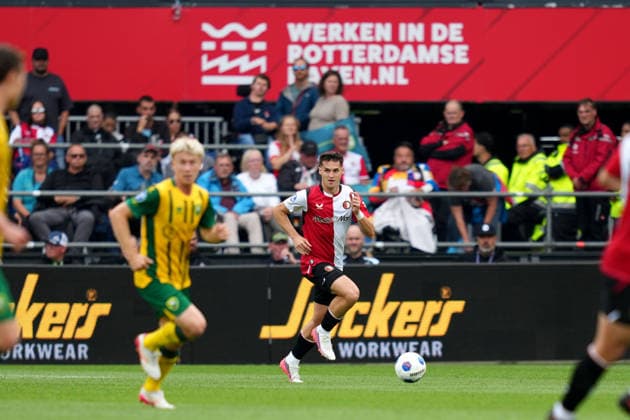 Eredivisie: Feyenoord Rotterdam v ADO Den Haag Rotterdam - Mika Marmol of Feyenoord Rotterdam during the fourth competition round of the 2026 2027 Eredivisie season. The match is set between Feyenoord Rotterdam and ADO Den Haag at De Kuip on 30 August 2026 in Rotterdam, The Netherlands. (Hero Images Danny de Groot) Copyright: xDannyxdexGrootx