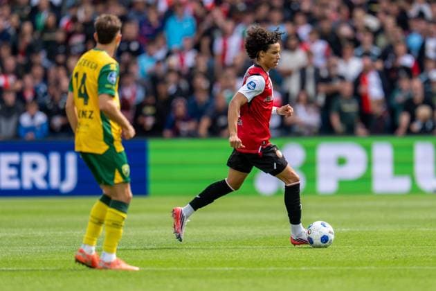 ROTTERDAM , 30-08-2026 , Stadium feijenoord De Kuip , season 2025 2026 , Dutch Eredivisie football , match between Feyenoord and ADO Den Haag , picture shows Feyenoord player Gjivai Zechiel Feyenoord - ADO  x206244031x Copyright: