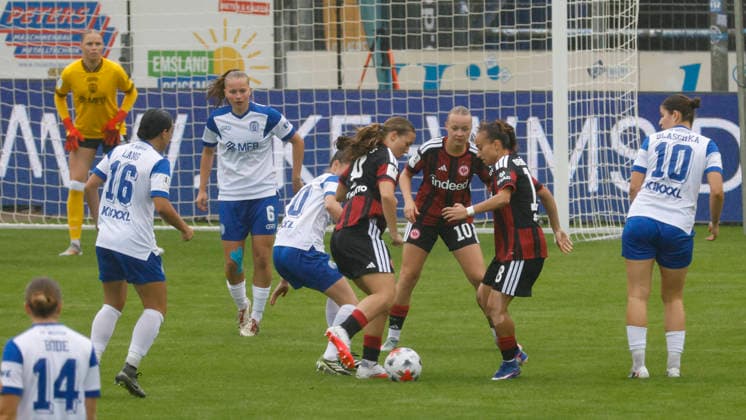 August 30, 2026, Hänsch Arena, Meppen, GER, 2. Bundesliga, Women: SV Meppen vs. Eintracht Frankfurt II, Match Scene DFL REGULATIONS PROHIBIT ANY USE OF PHOTOGRAPHS AS IMAGE SEQUENCES AND OR QUASI-VIDEO Meppen, Lower Saxony, Hänsch Arena