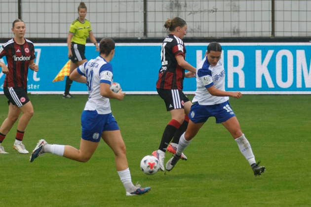 August 30, 2026, Hänsch Arena, Meppen, GER, 2. Bundesliga, Women: SV Meppen vs. Eintracht Frankfurt II, Rahel Lang, SV Meppen 16. DFL regulations prohibit any use of photographs as image sequences and or quasi-video. Meppen, Lower Saxony, Hänsch Arena