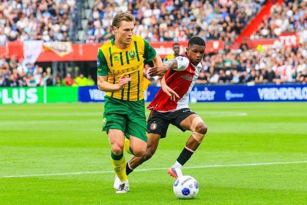 ROTTERDAM , 30-08-2026. Stadion de Kuip , season 2026 2027 , Dutch Eredivisie Football , match between Feyenoord and ADO Den Haag , picture shows, Milan Hokke and Givairo Read Feyenoord - ADO  x206244596x Copyright: