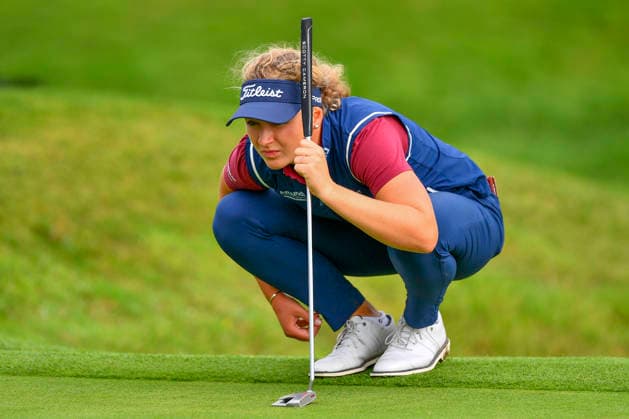 KPMG Women s Irish Open Sara Kouskova (CZE) reads a putt during the KPMG Women s Irish Open at The K Club Hotel and Golf Club, Straffan, County Kildare, Ireland 30 08 2026 UK Newspapers OUT Copyright: xJohnxCrothersx FIL-23864-0001