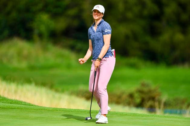 KPMG Women s Irish Open Dorthea Forbrigd (NOR) celebrates holing a putt during the KPMG Women s Irish Open at The K Club Hotel and Golf Club, Straffan, County Kildare, Ireland 30 08 2026 UK Newspapers OUT Copyright: xJohnxCrothersx FIL-23864-0012