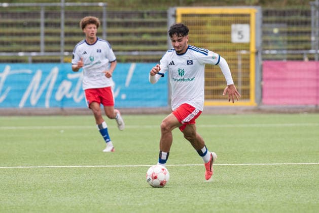 Soccer, 2026–27 season, Regionalliga Nord, Hamburger SV II U21 vs. FC Eintracht Norderstedt, Hoheluft Stadium, Hamburg, August 30, 2026, Matchday 6, Mehmet Yildirim, 23, HSV